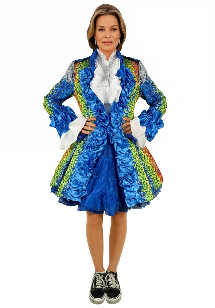 Carnavalsjas Dames Butterfly Blauw - Bundel Basic - Festivales