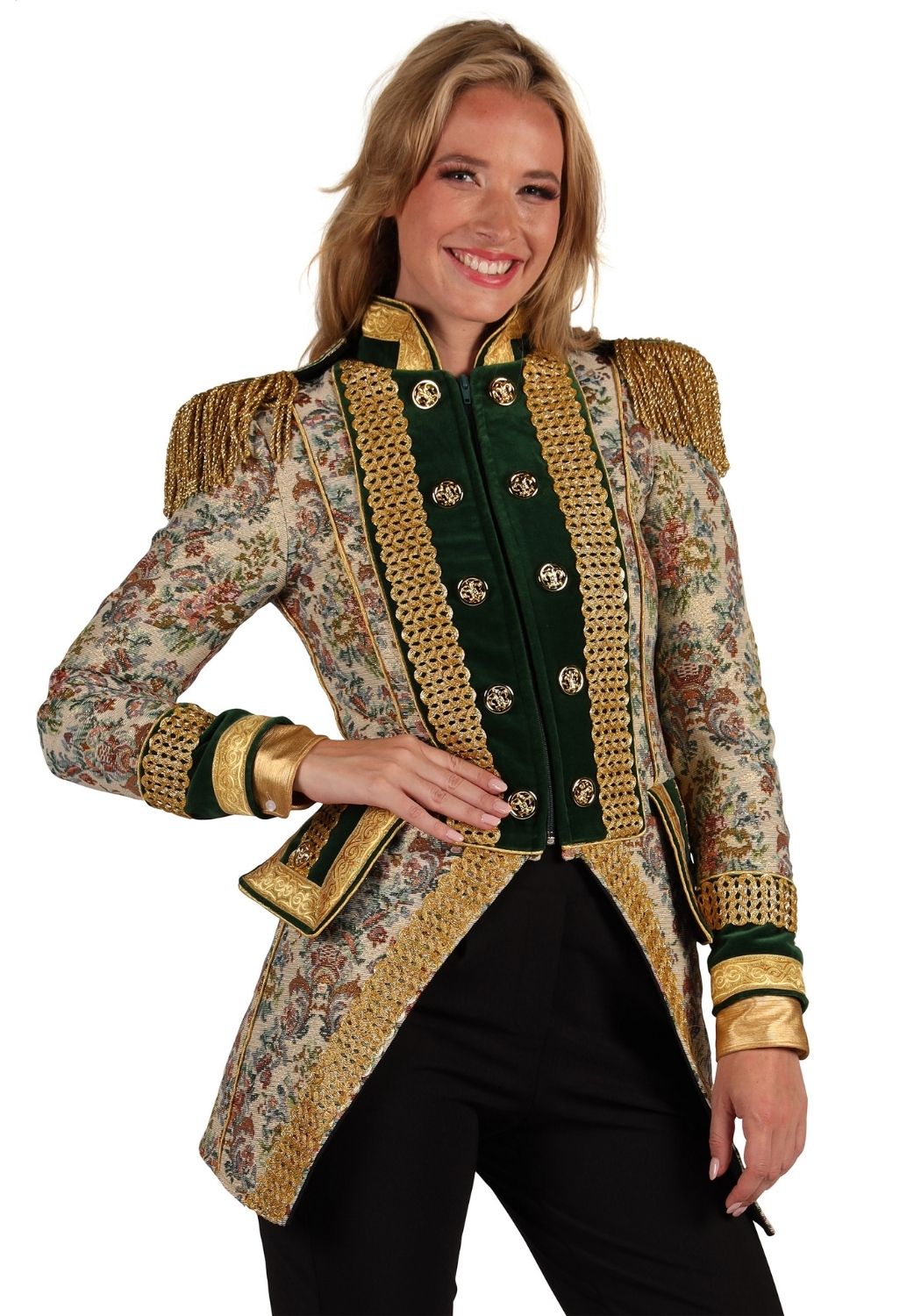 Carnavalsjas Dames Classic Style Wit - Festivales