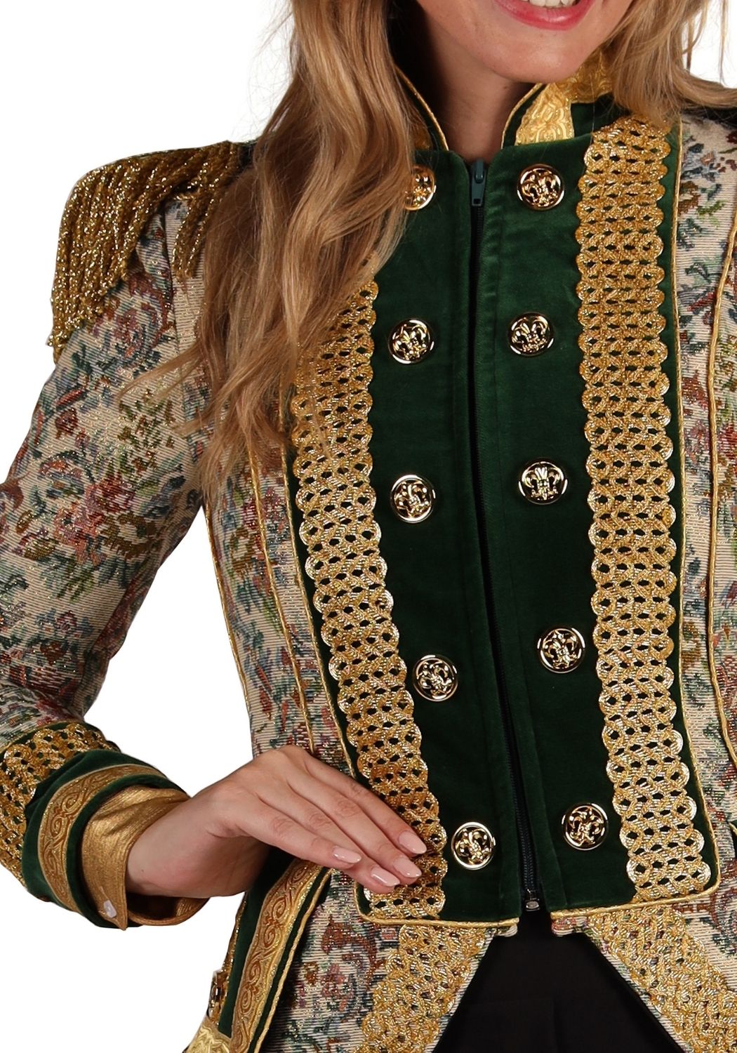 Carnavalsjas Dames Classic Style Wit - Festivales