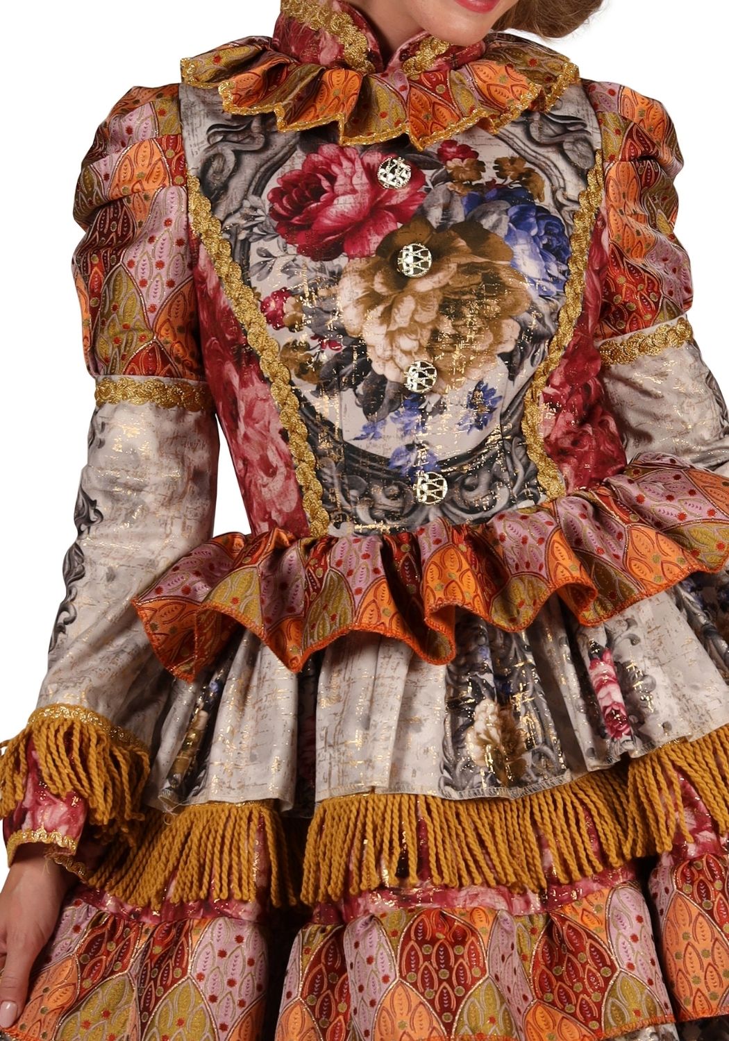 Carnavalsjas Dames Jurk Constanze Oranje - Festivales