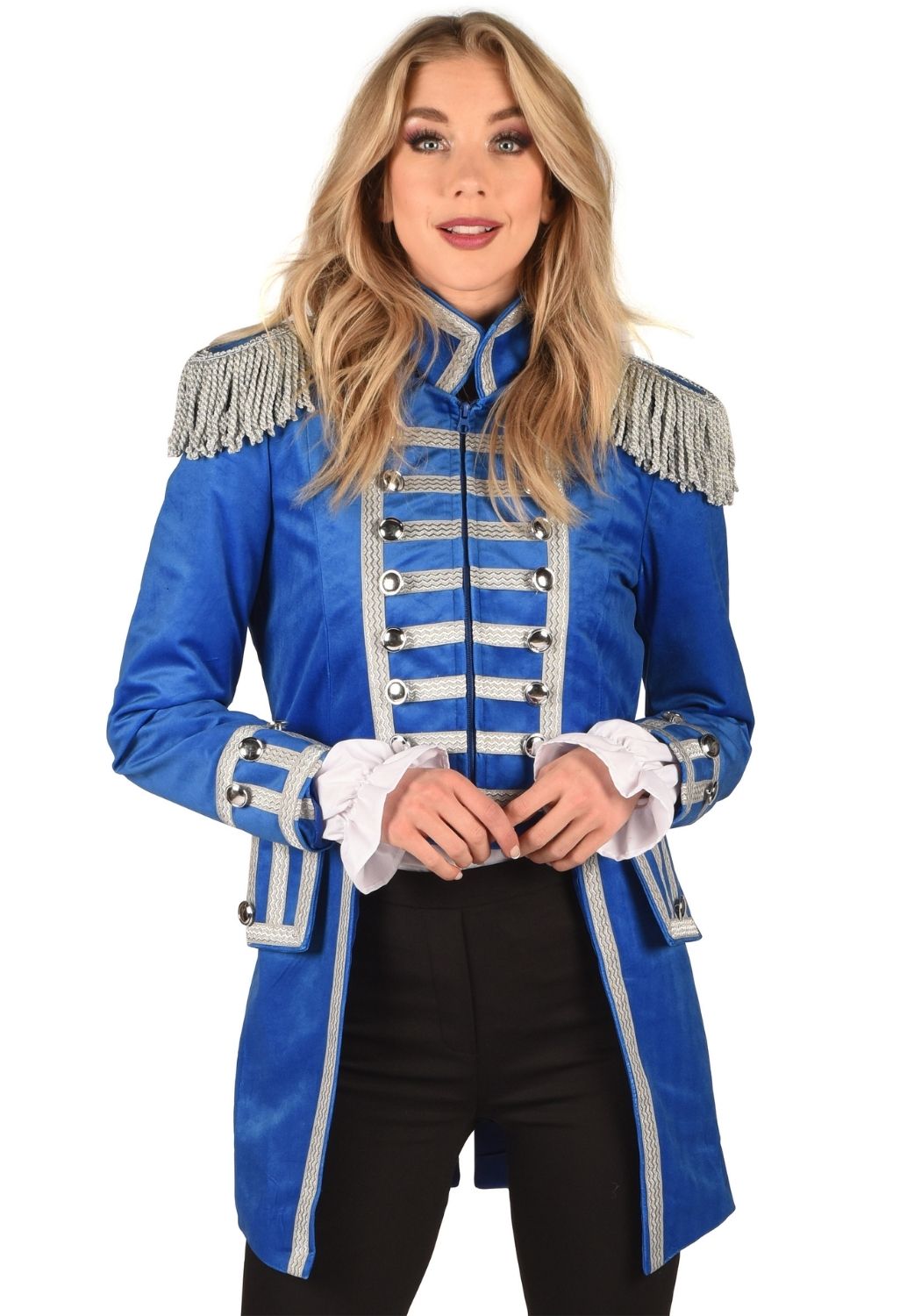 Carnavalsjas Dames Fantasy World Blauw/Zilver - Festivales