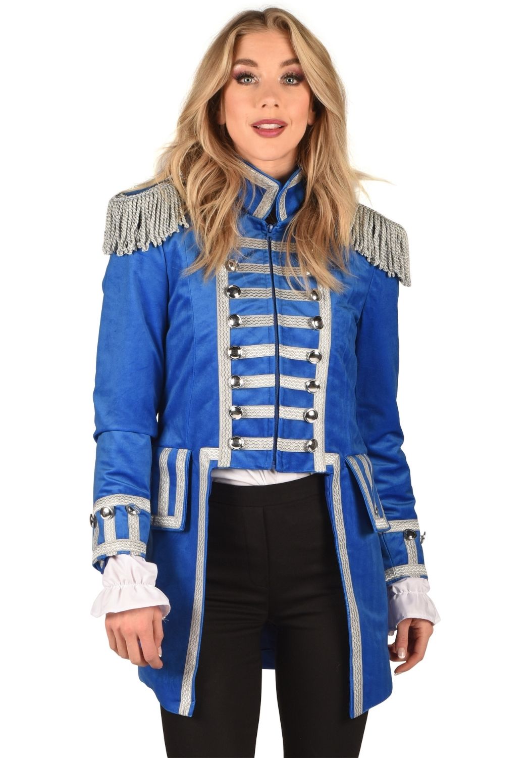 Carnavalsjas Dames Fantasy World Blauw/Zilver - Festivales