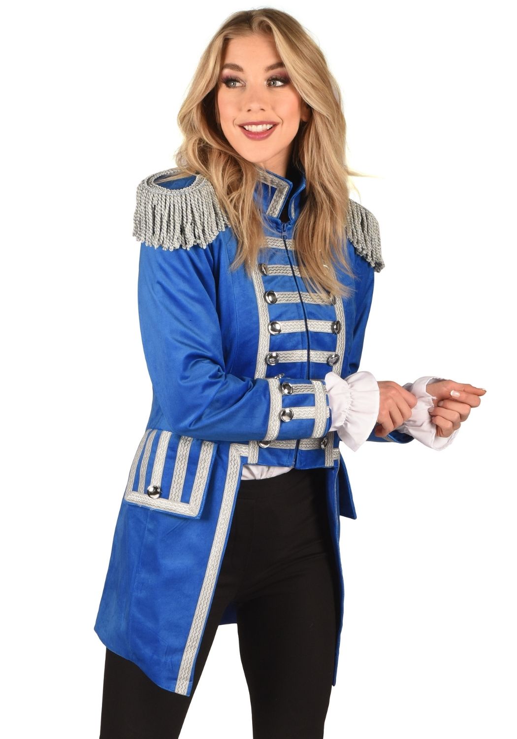 Carnavalsjas Dames Fantasy World Blauw/Zilver - Festivales