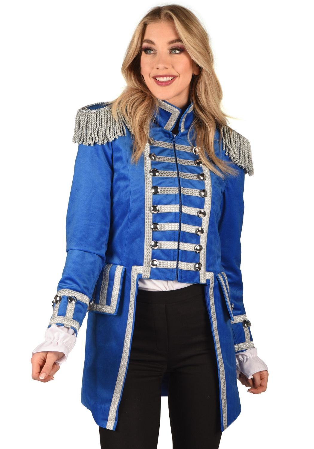 Carnavalsjas Dames Fantasy World Blauw/Zilver - Festivales