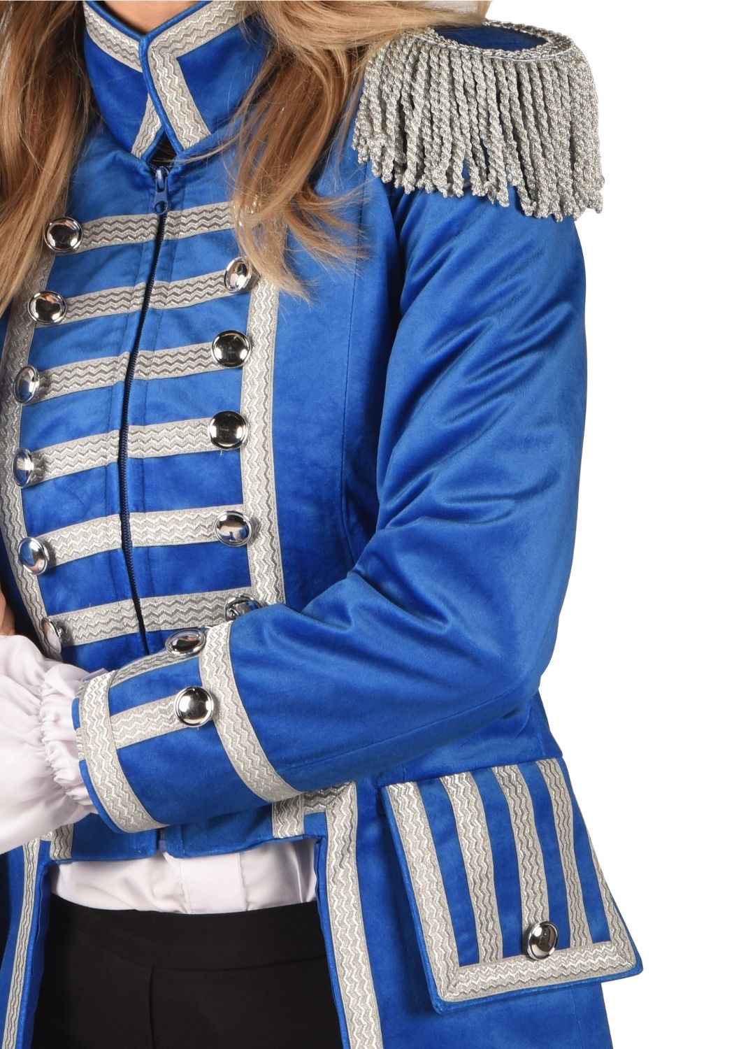 Carnavalsjas Dames Fantasy World Blauw/Zilver - Festivales