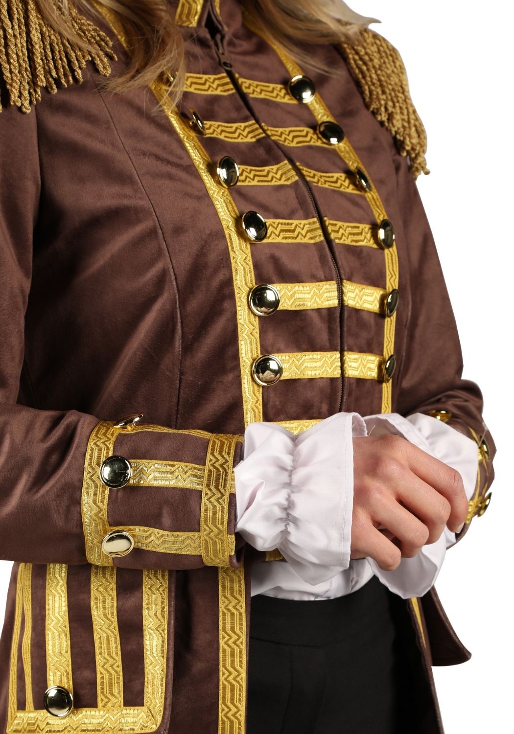 Carnavalsjas Dames Fantasy World Bruin/Goud - Festivales