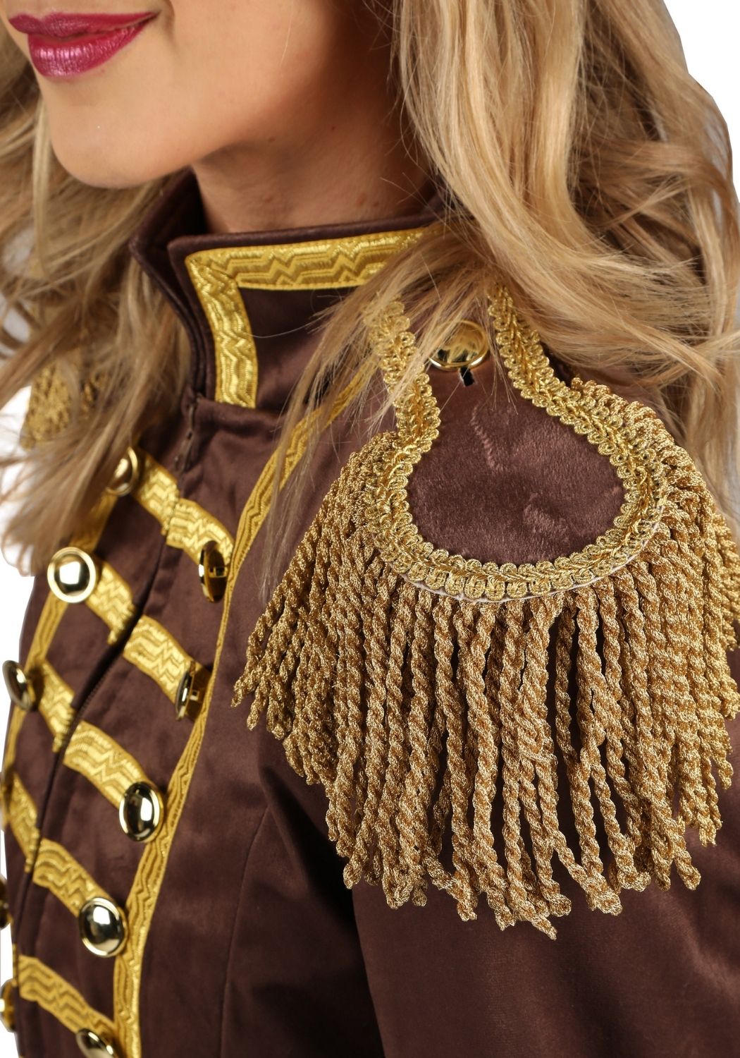 Carnavalsjas Dames Fantasy World Bruin/Goud - Festivales