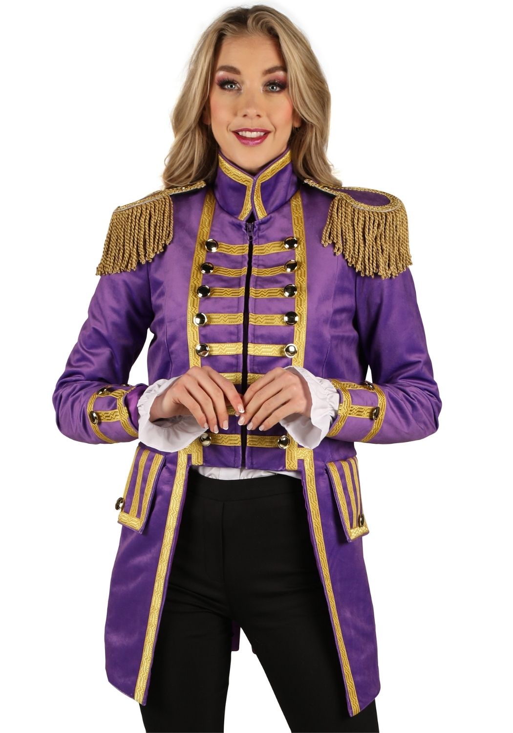 Carnavalsjas Dames Fantasy World Paars/Goud - Festivales