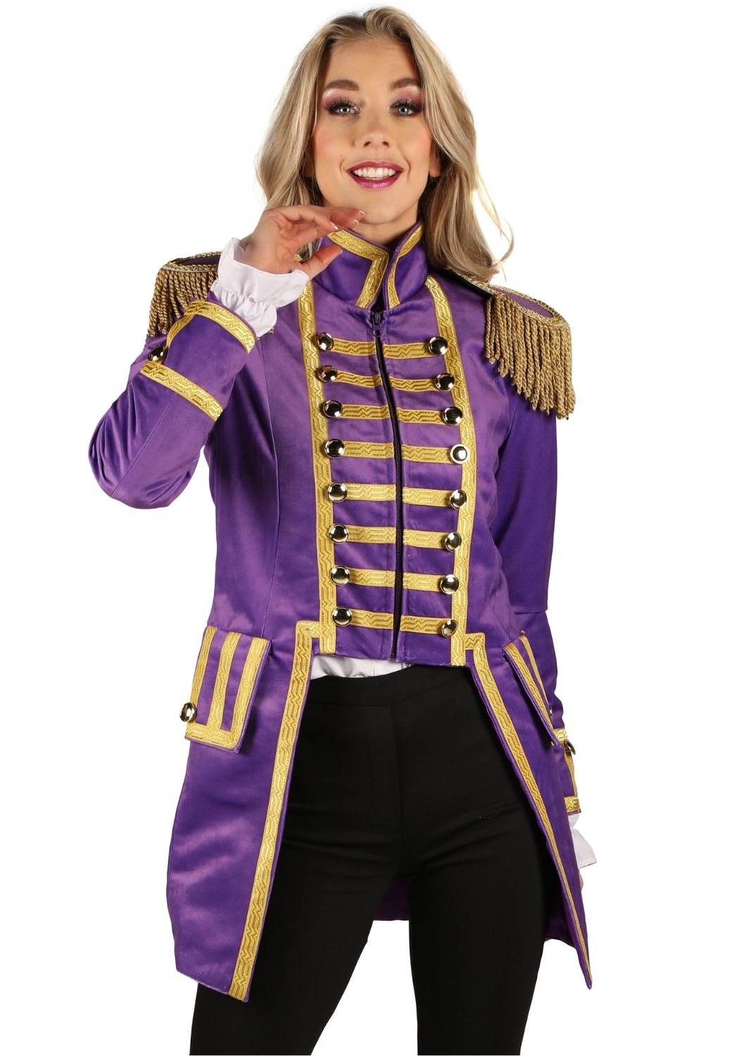 Carnavalsjas Dames Fantasy World Paars/Goud - Festivales