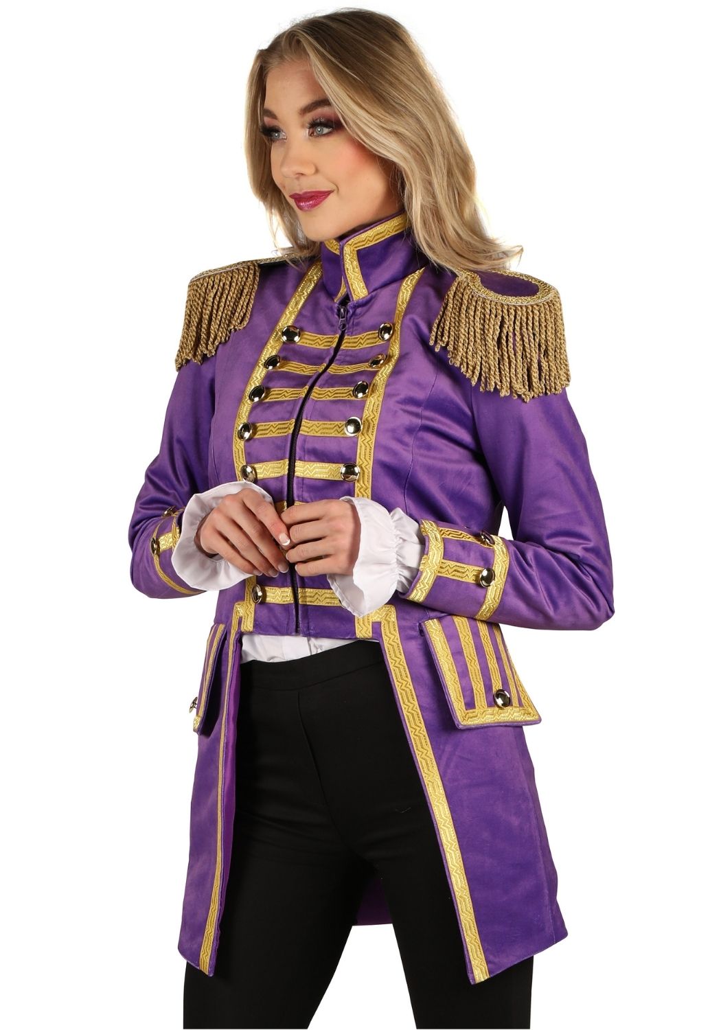 Carnavalsjas Dames Fantasy World Paars/Goud - Festivales