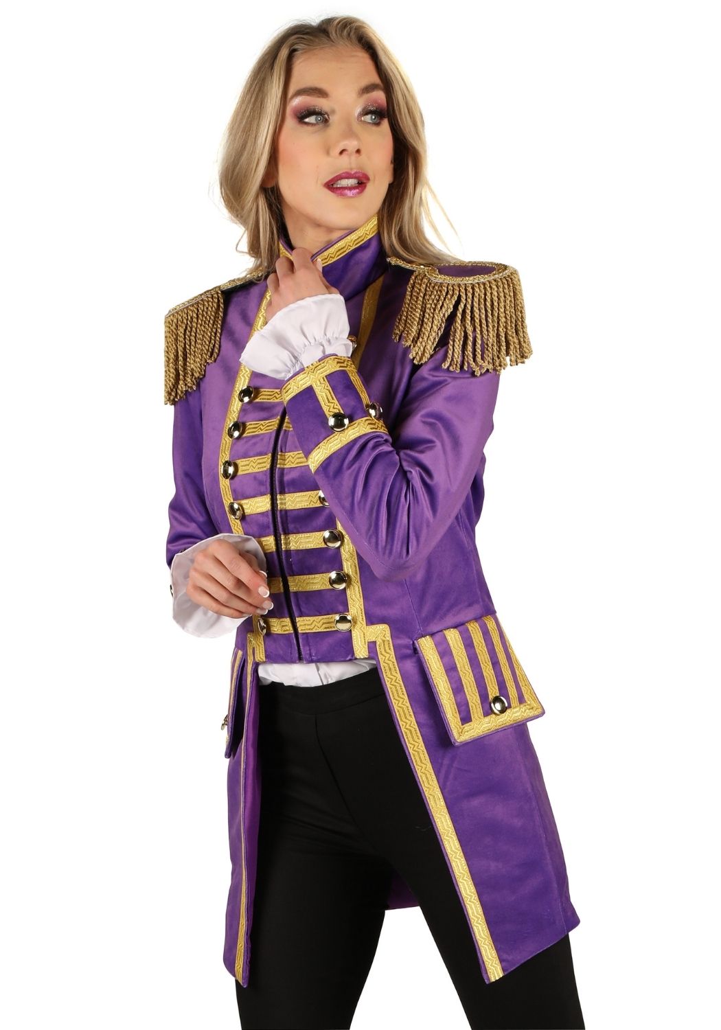 Carnavalsjas Dames Fantasy World Paars/Goud - Festivales