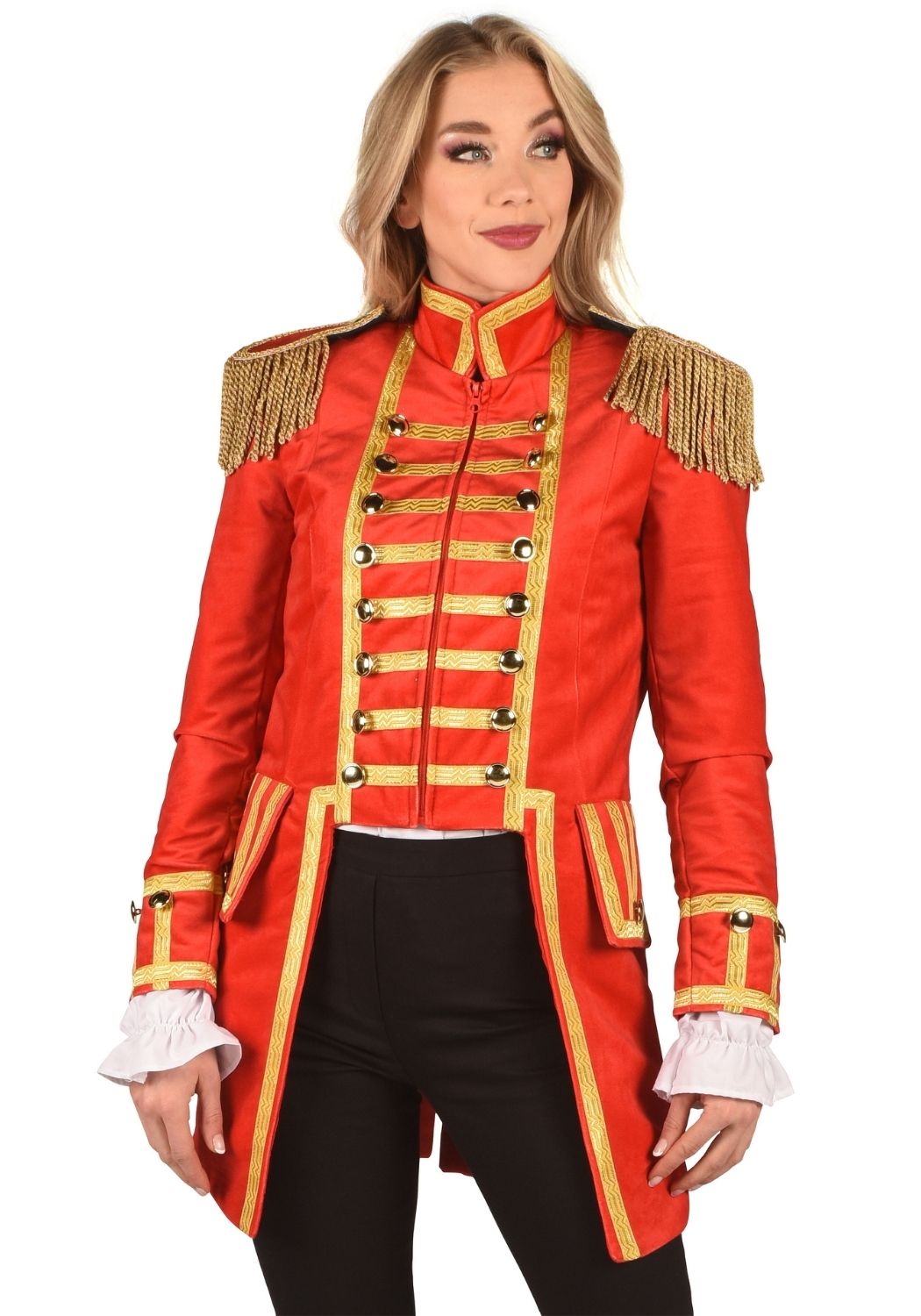 Carnavalsjas Dames Fantasy World Rood/Goud - Festivales