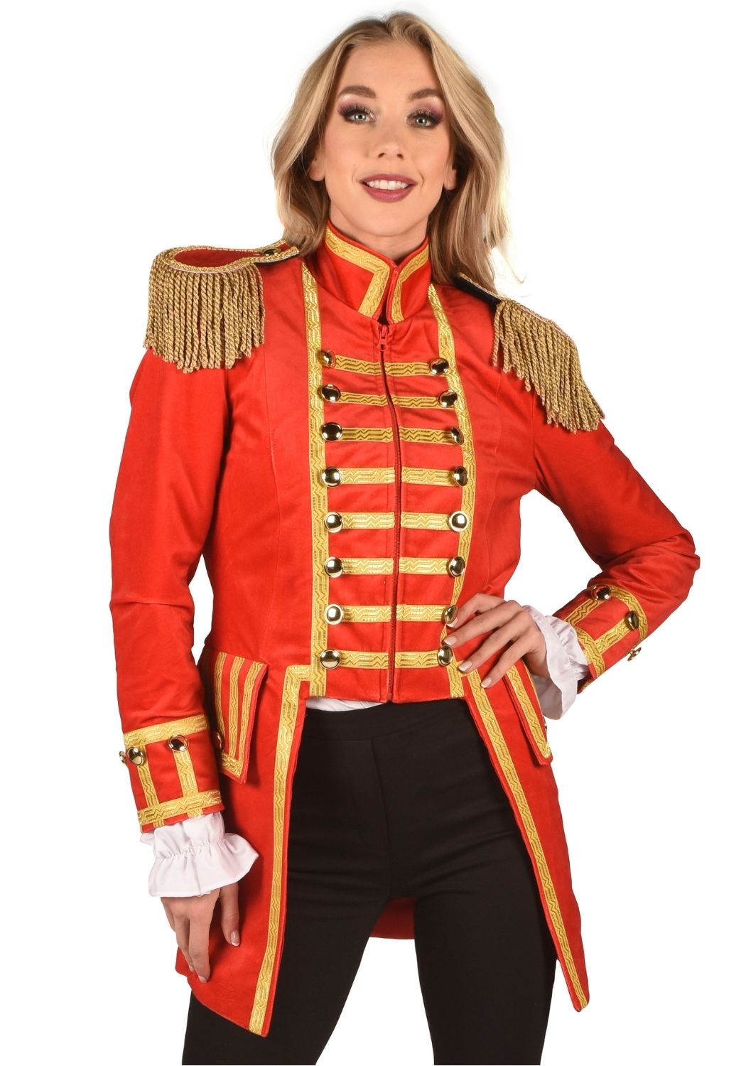 Carnavalsjas Dames Fantasy World Rood/Goud - Festivales