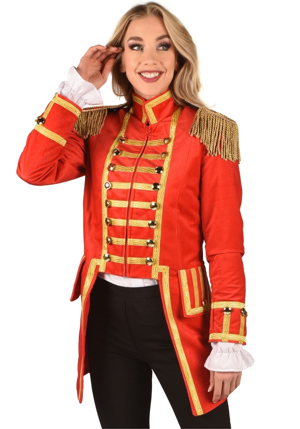 Carnavalsjas Dames Fantasy World Rood/Goud - Festivales