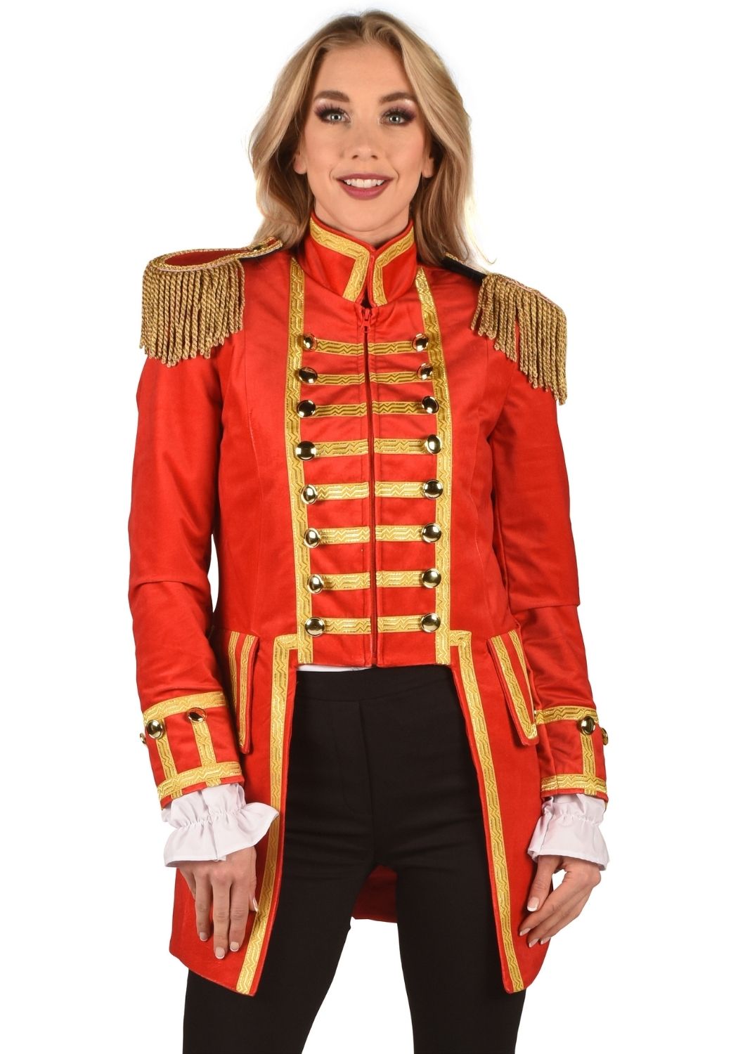 Carnavalsjas Dames Fantasy World Rood/Goud - Festivales