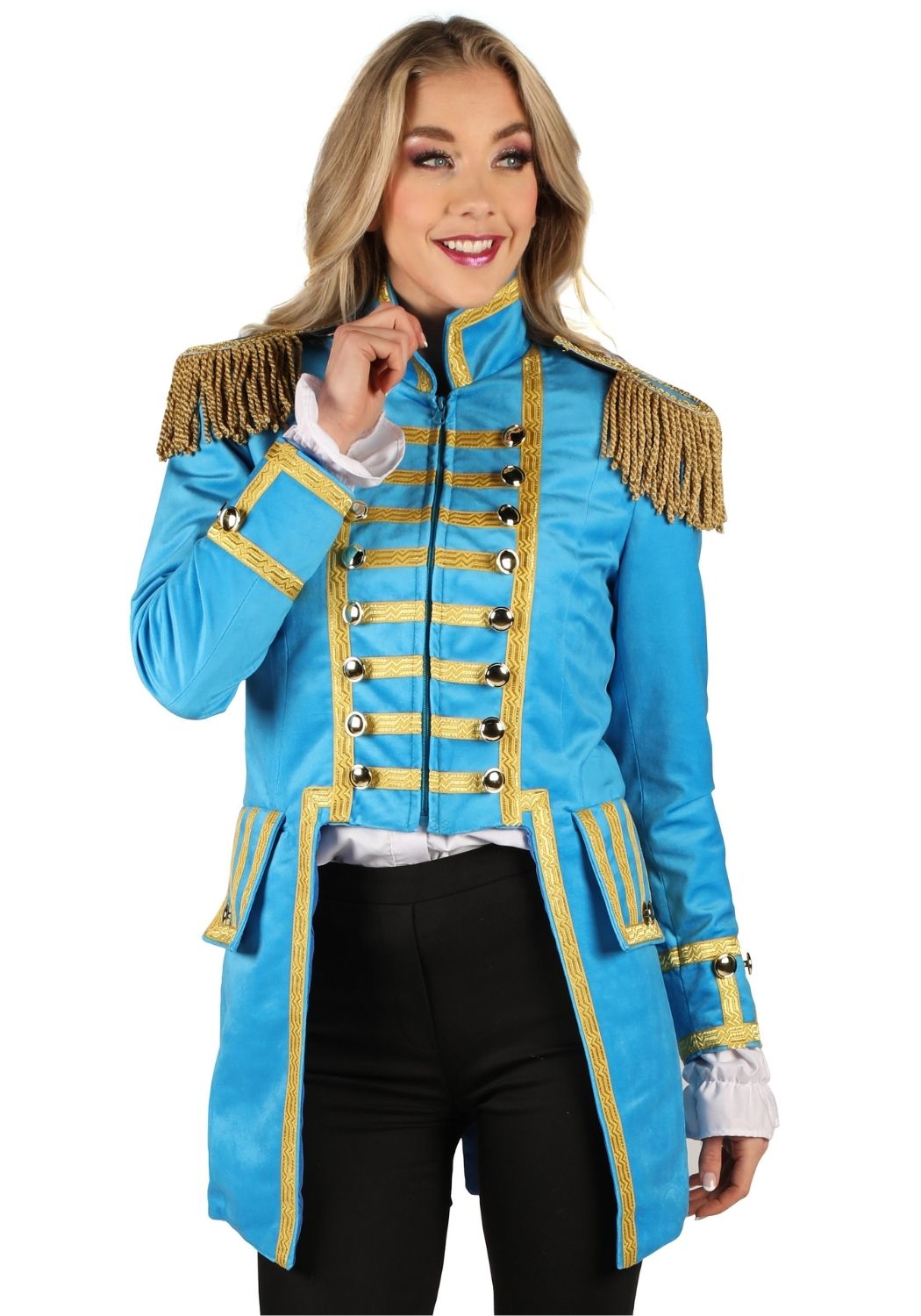 Carnavalsjas Dames Fantasy World Turquoise/Goud - Festivales