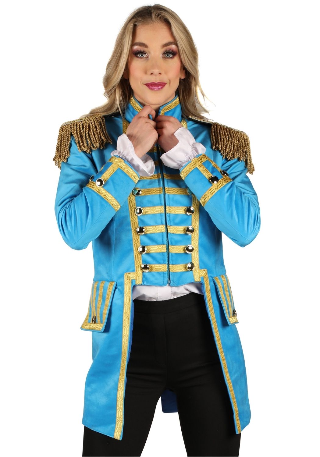 Carnavalsjas Dames Fantasy World Turquoise/Goud - Festivales