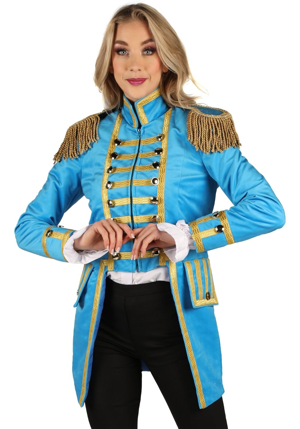 Carnavalsjas Dames Fantasy World Turquoise/Goud - Festivales