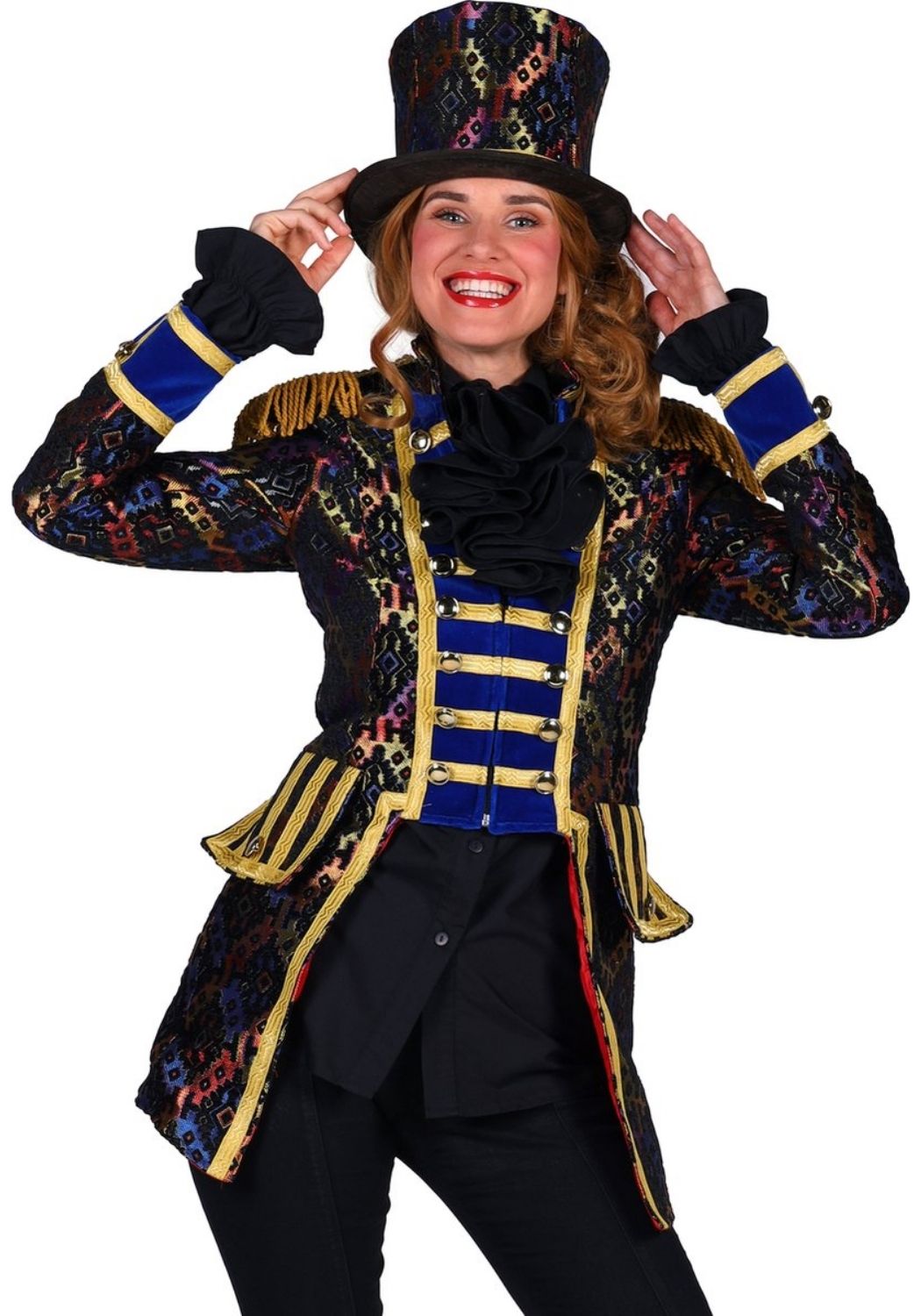 Carnavalsjas Dames Hologram Blauw - Festivales