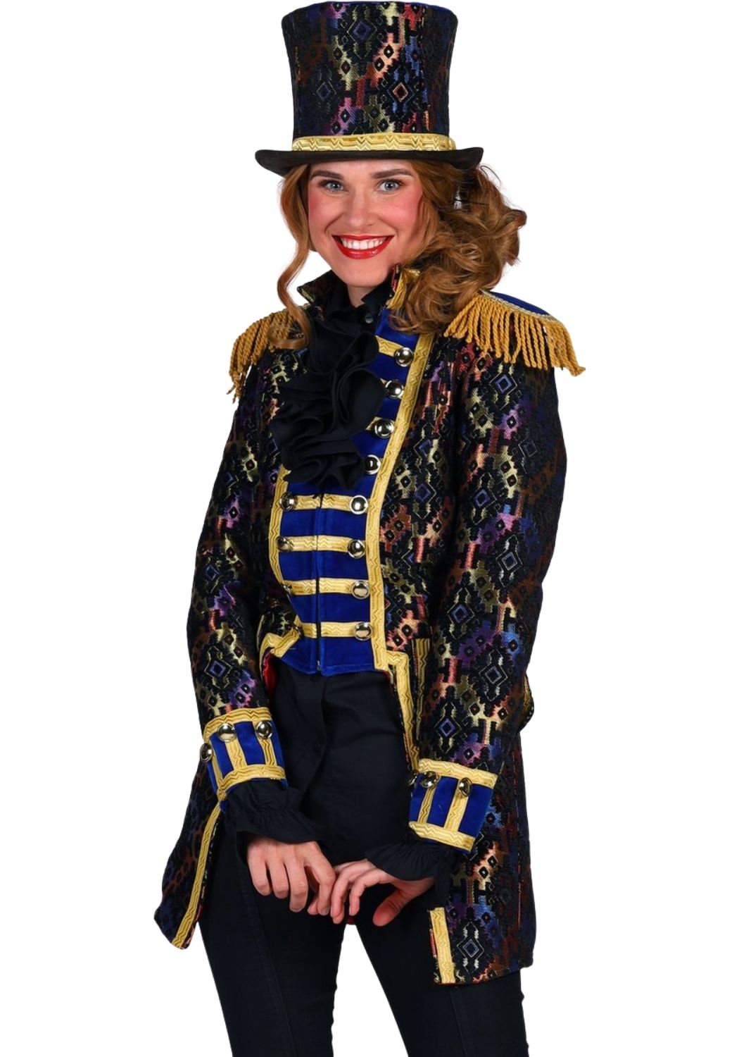 Carnavalsjas Dames Hologram Blauw - Festivales