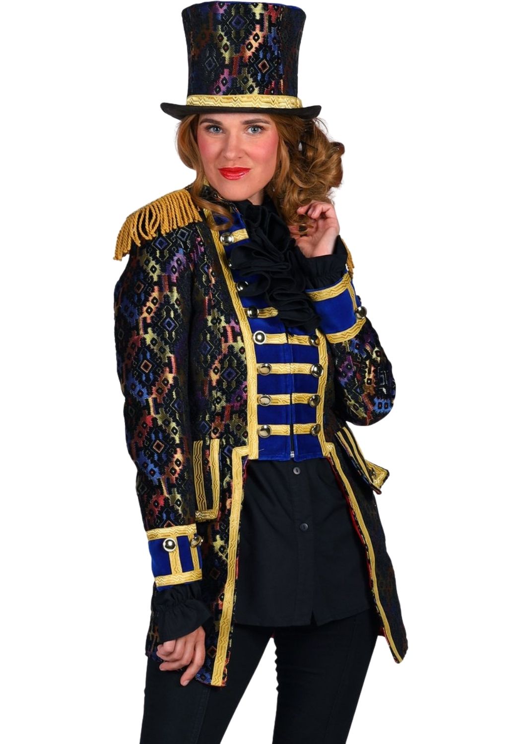 Carnavalsjas Dames Hologram Blauw - Festivales