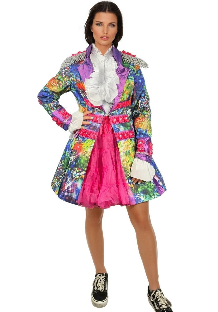 Dames Carnavalsjas Purple Holographic Diamonds - Bundel Basic - Festivales