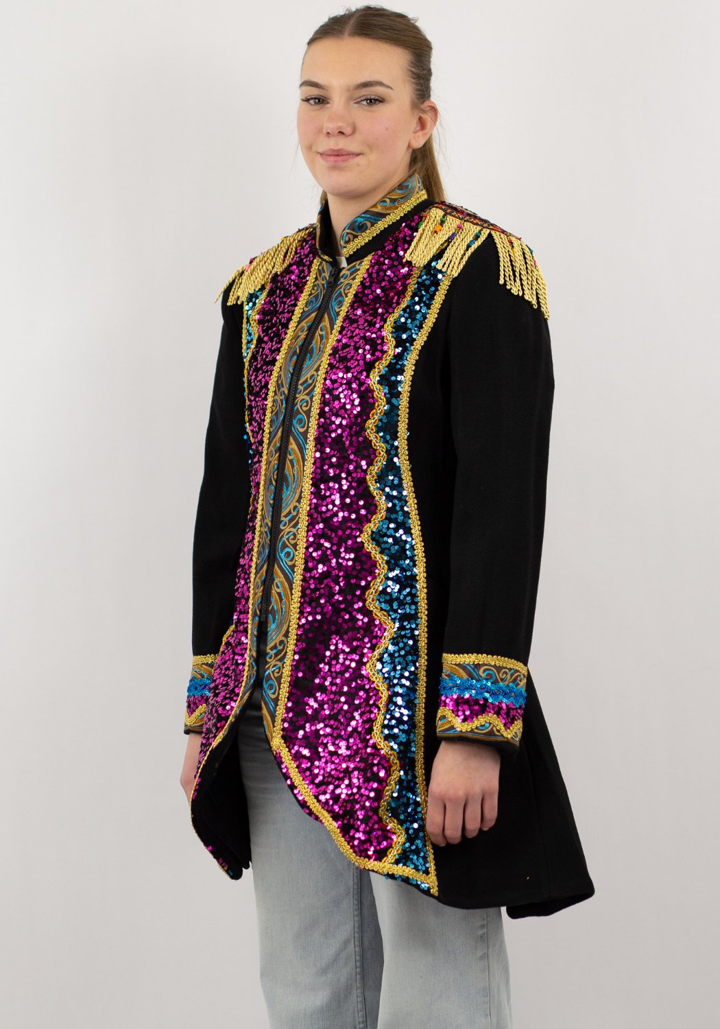 Carnavalsjas Dames Luxe Blue Flow - Festivales