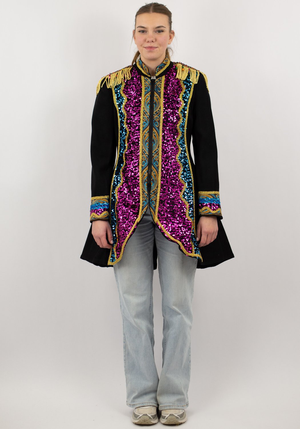 Carnavalsjas Dames Luxe Blue Flow - Festivales