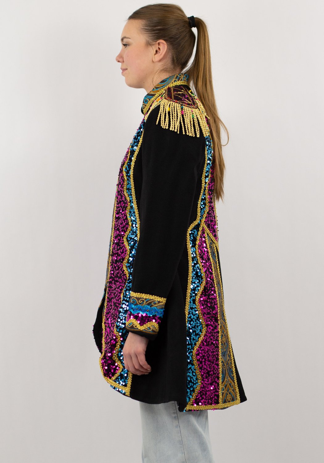 Carnavalsjas Dames Luxe Blue Flow - Festivales