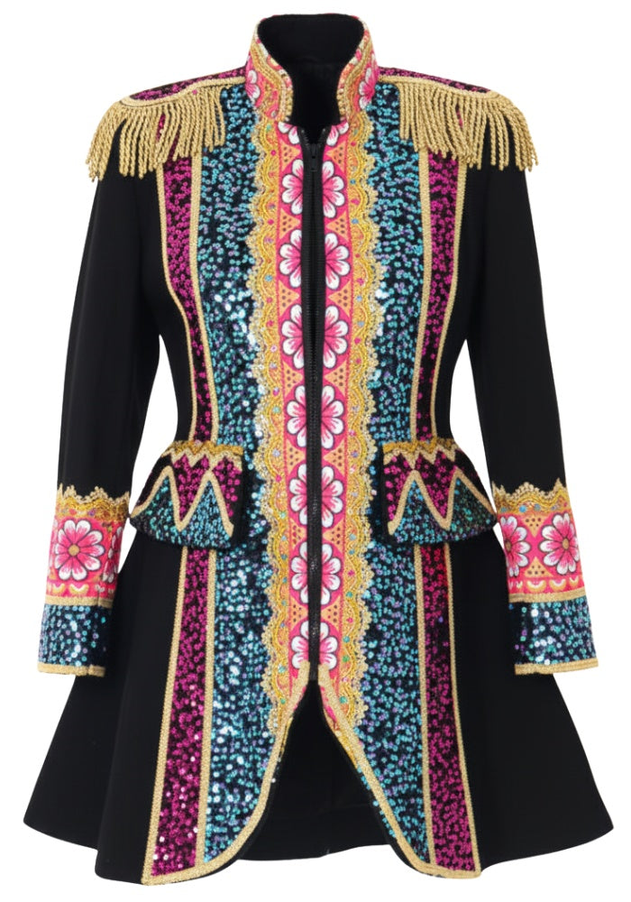 Carnavalsjas Dames Luxe Chique Colourfull - Festivales