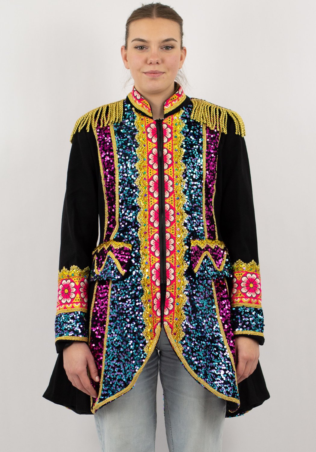 Carnavalsjas Dames Luxe Chique Colourfull - Festivales