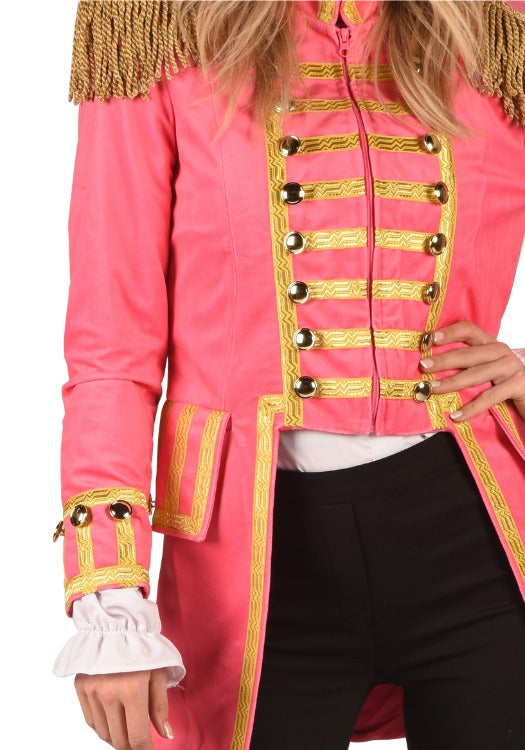 Carnavalsjas Dames Fantasy Roze Lang - Festivales