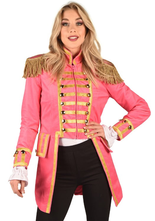 Carnavalsjas Dames Fantasy Roze Lang - Festivales