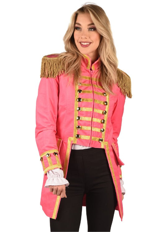 Carnavalsjas Dames Fantasy Roze Lang - Festivales