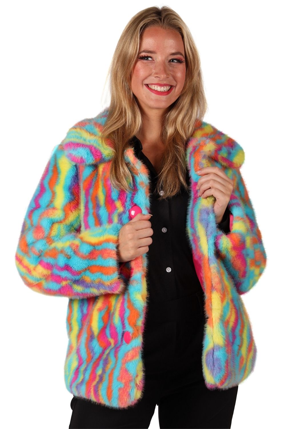 Bontjas Carnaval Dames Multicolor Unicorn - Festivales