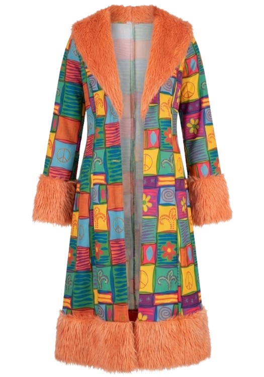Carnavalsjas Hippie Patchwork Dames - Festivales