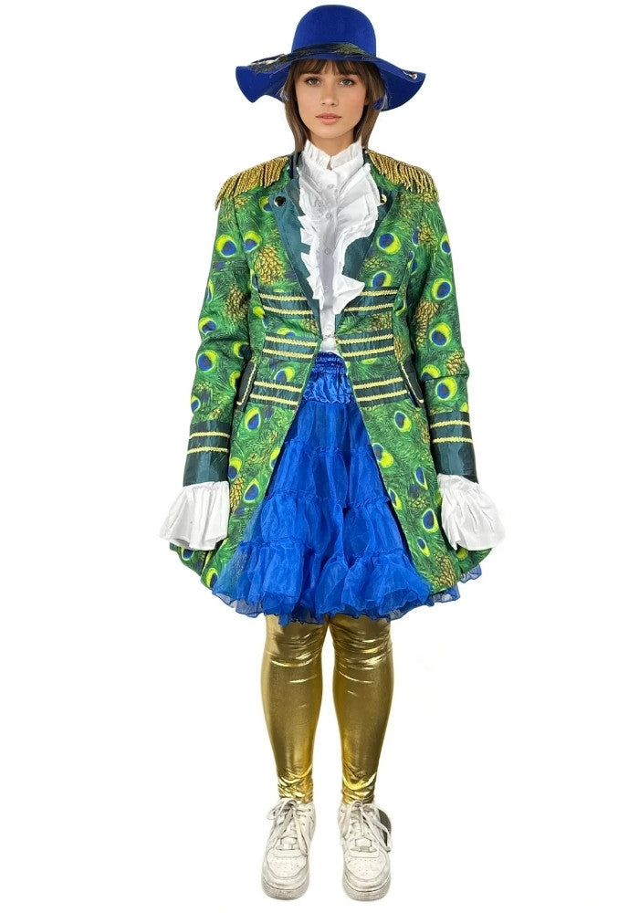 Carnavalsjas Dames Peacock Lang - Bundel Luxe - Festivales