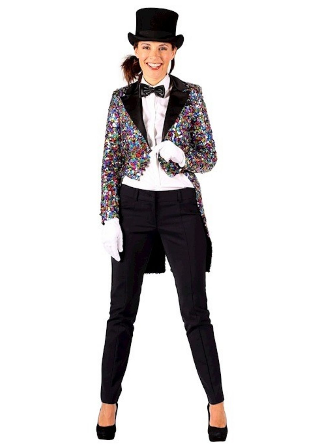 Carnavalsjas Dames Pailletten Frackjas Multi - Festivales