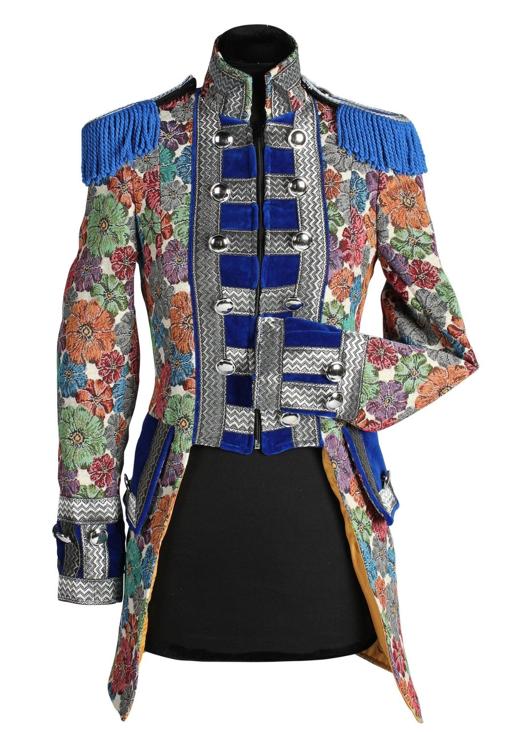 Carnavalsjas Dames Rustic Flower Blauw - Festivales