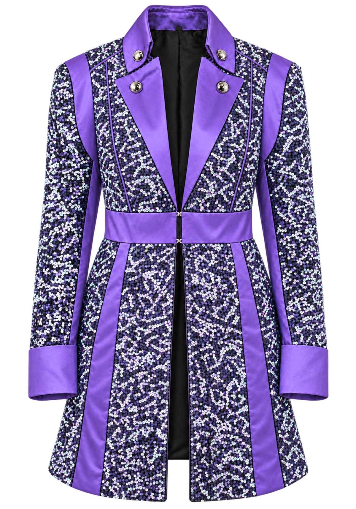 Carnavalsjas Sequin White Purple Dames - Festivales