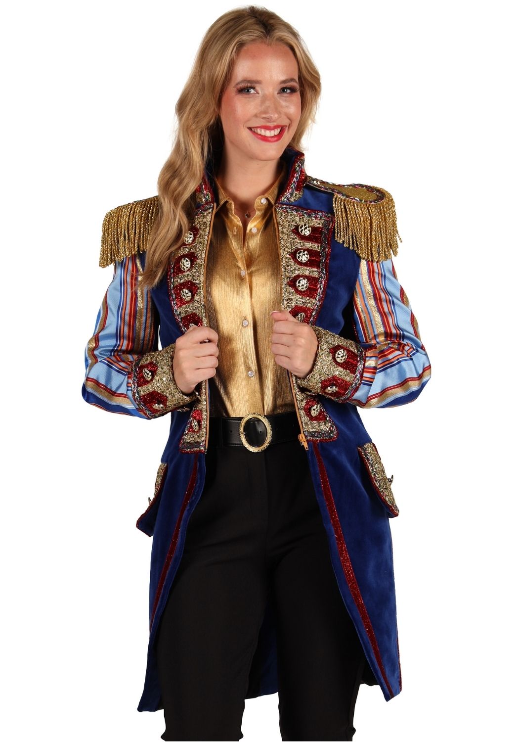 Carnavalsjas Dames Velvet Sensation Blauw - Festivales