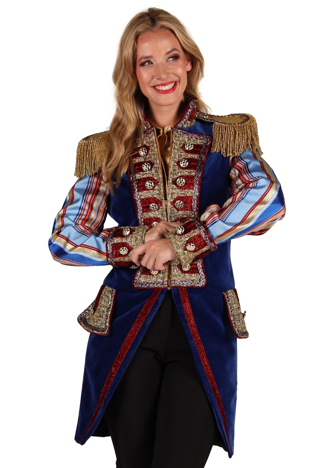 Carnavalsjas Dames Velvet Sensation Blauw - Festivales