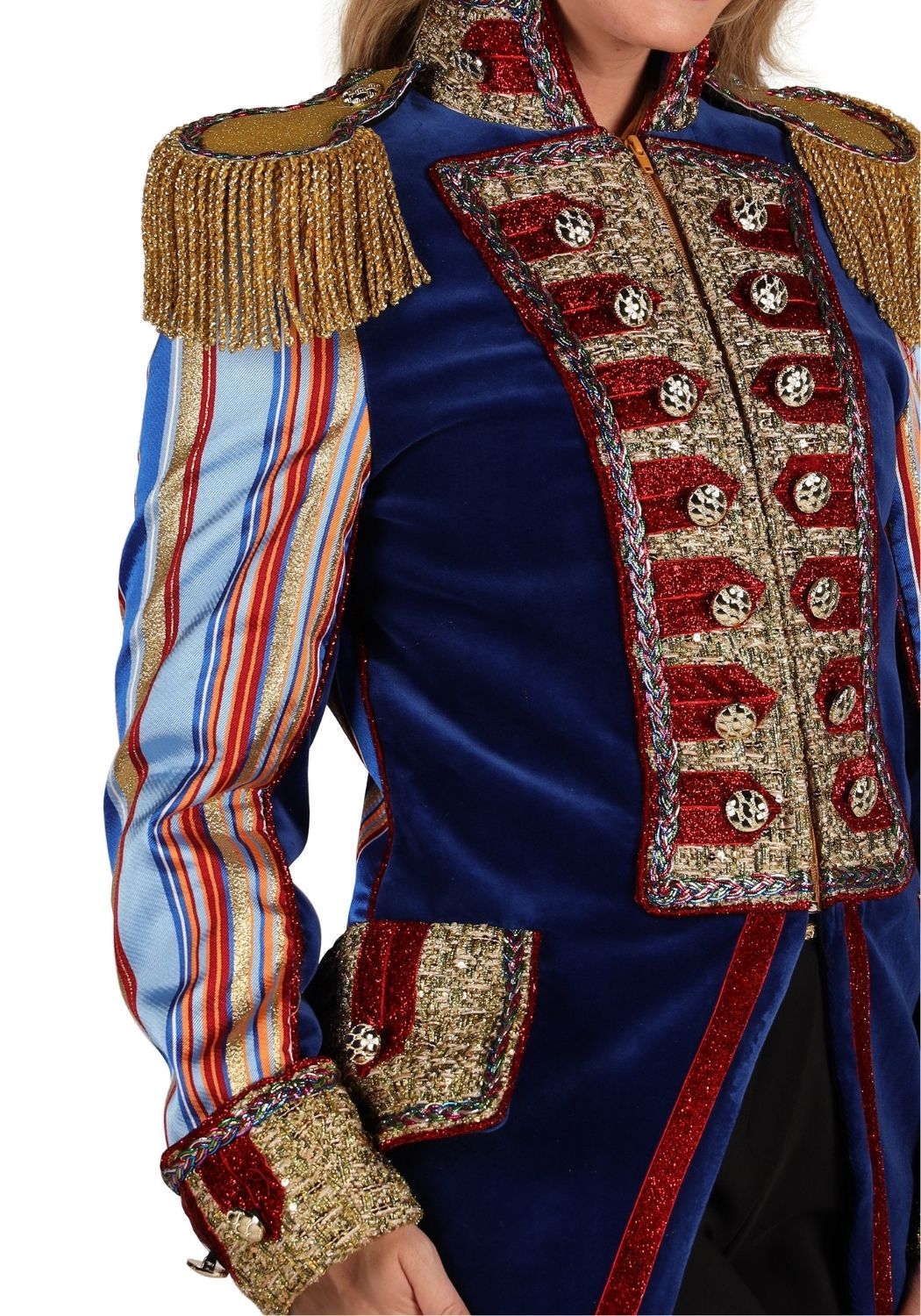 Carnavalsjas Dames Velvet Sensation Blauw - Festivales