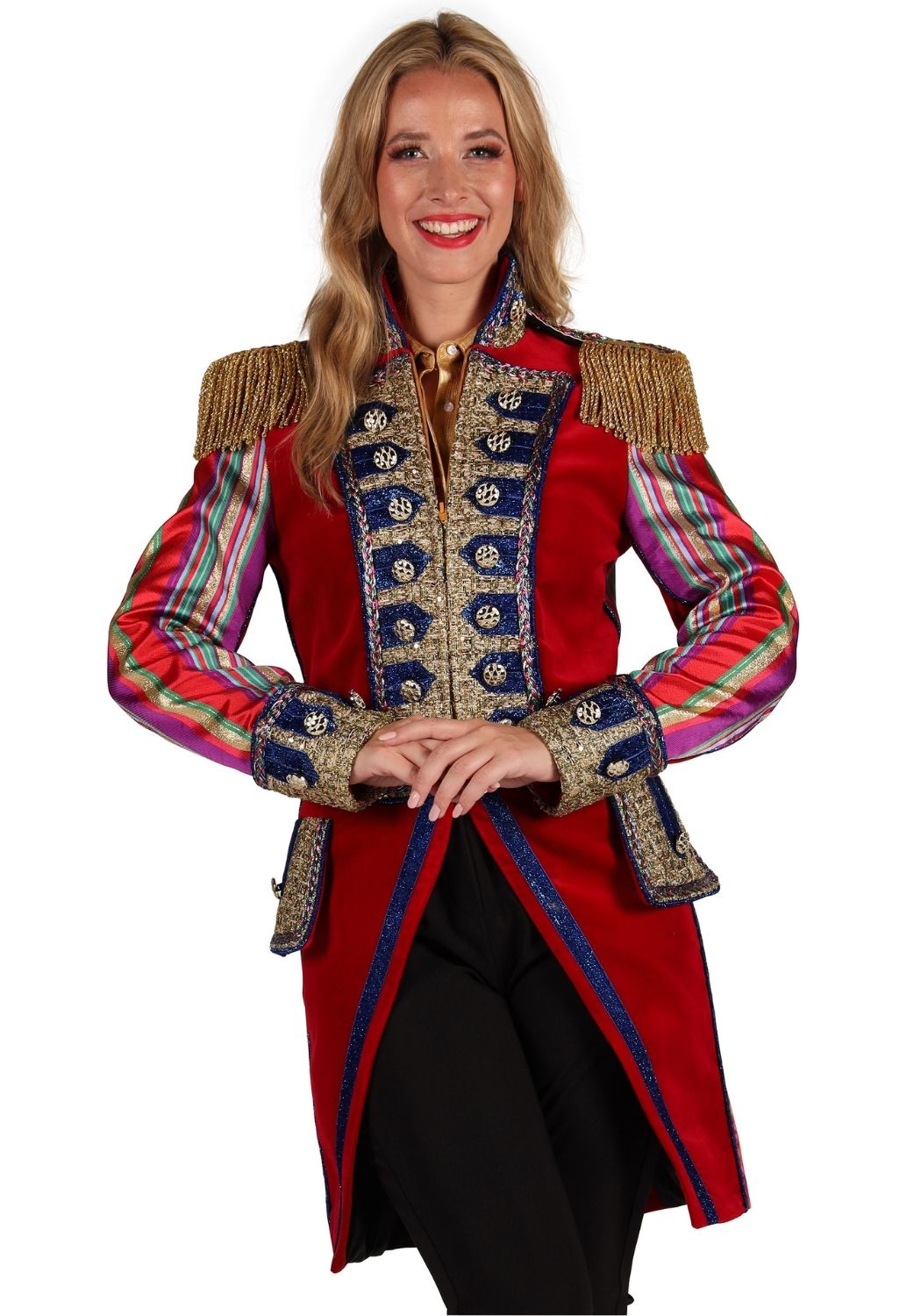 Carnavalsjas Dames Velvet Sensation Rood - Festivales