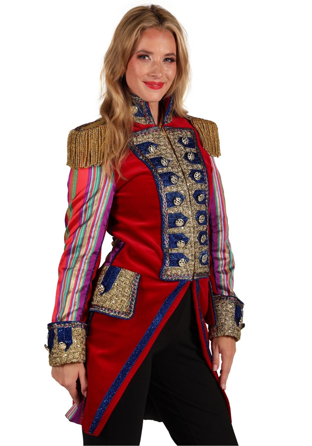 Carnavalsjas Dames Velvet Sensation Rood - Festivales