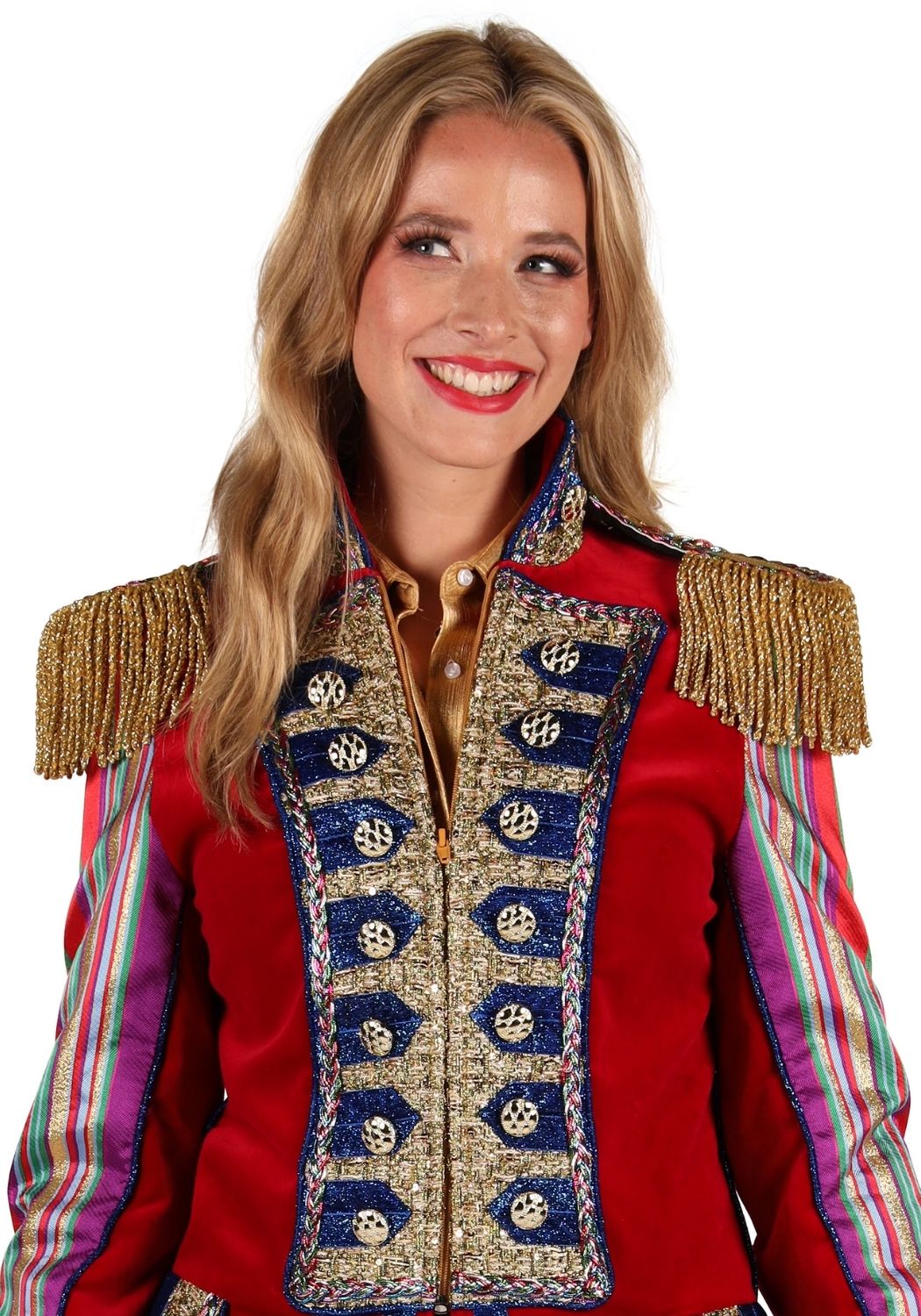 Carnavalsjas Dames Velvet Sensation Rood - Festivales