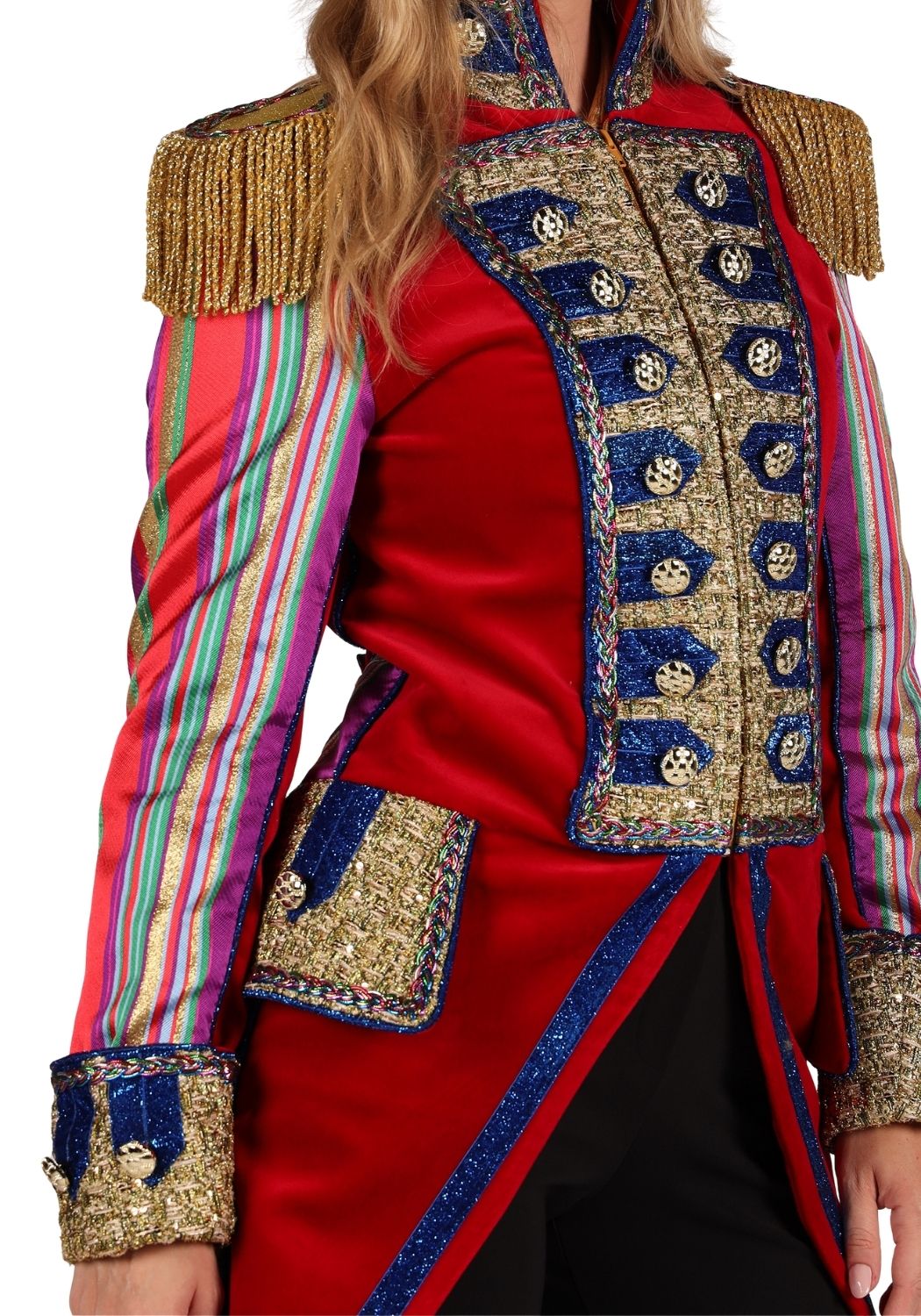 Carnavalsjas Dames Velvet Sensation Rood - Festivales