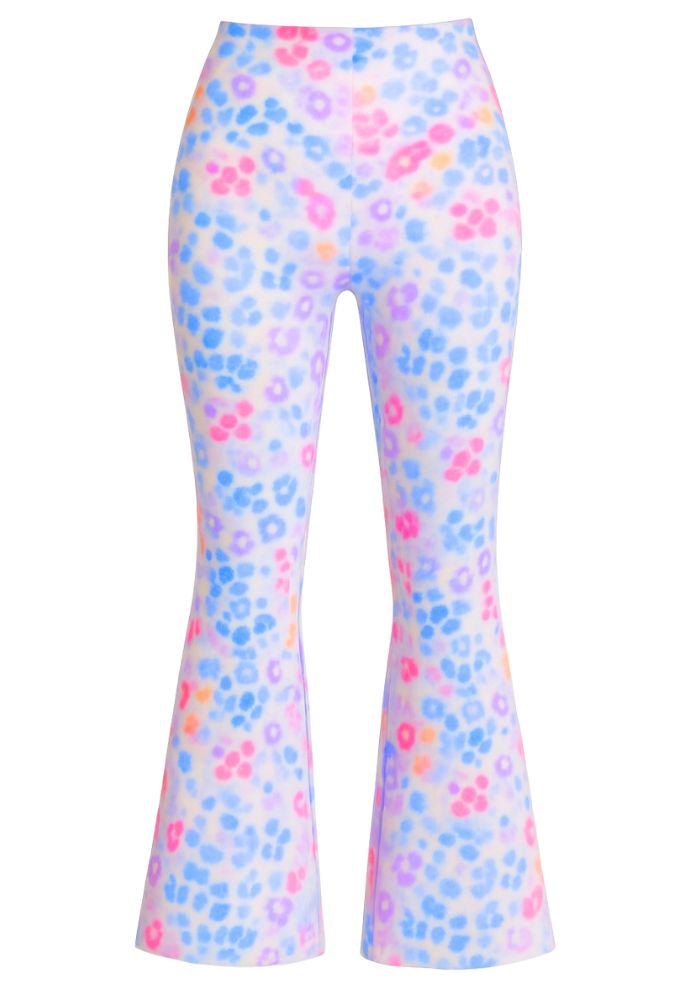 Flared Broek Panterprint Multicolor - Festivales