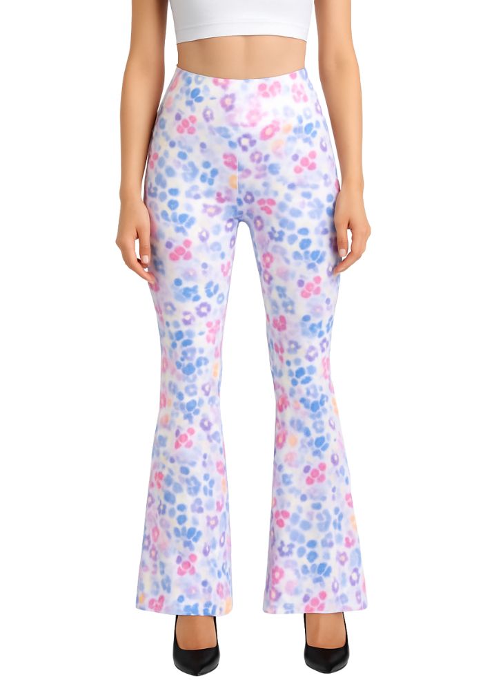 Flared Broek Panterprint Multicolor - Festivales