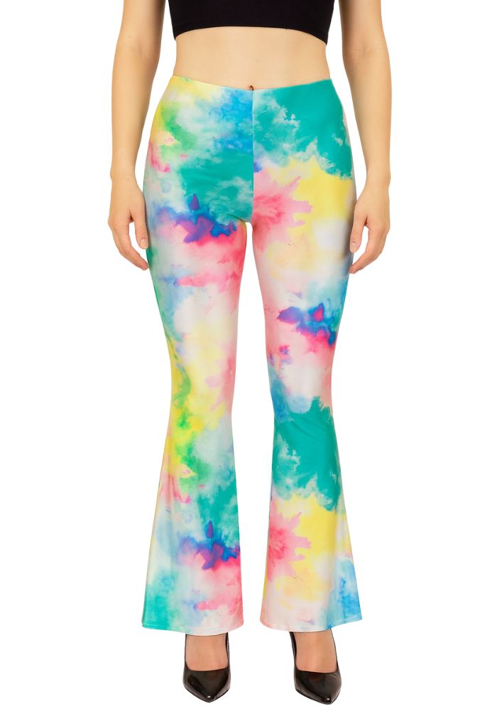 Flared Broek Poeder Spot Multicolor - Festivales